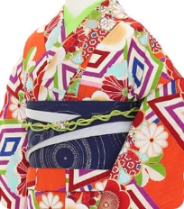 기모노 예시 레트로 모던