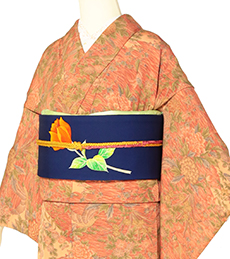 나고야 오비(허리띠) 플랜 실크, 엔틱